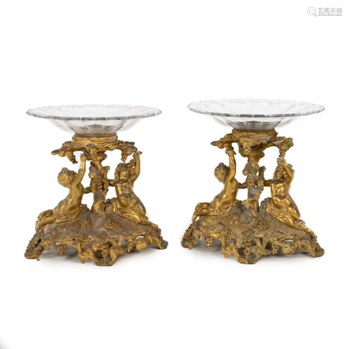 Gilt French Rococo Bacchanal Pedestal Compo…