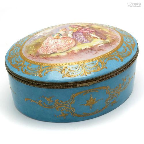 Sevres Style Porcelain Box.