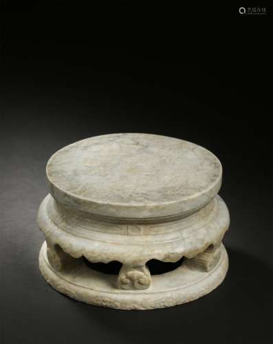 A Chinese Carved Stone Base