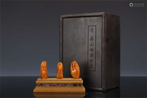 A Set of Chinese Carved Stone Crafts