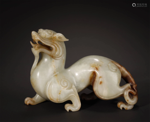 Qing, Hetian Jade Beast Ornament