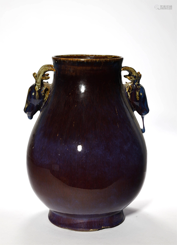 Qing Dynasty, Flambe Vase