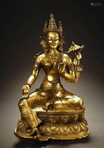 Qing Dynasty, Gilt Bronze Buddha