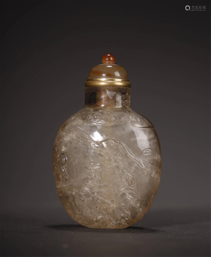 Qing Dynasty, Crystal Snuff Bottle