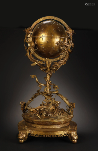Qing, Gilt Bronze Astroscope