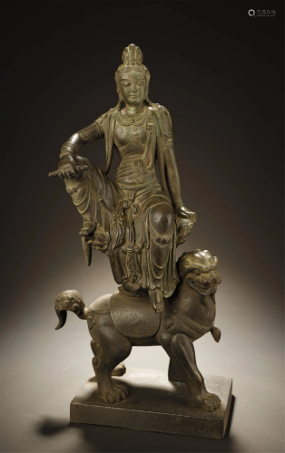 Early Stage, Alloy Copper Kuan Yin Statue