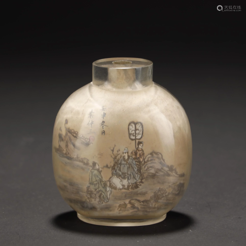 Qing Dynasty, Crystal Snuff Bottle