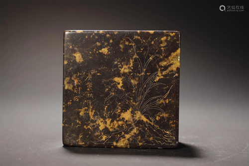 Qing Dynasty, Shou Shan Stone Ink Box