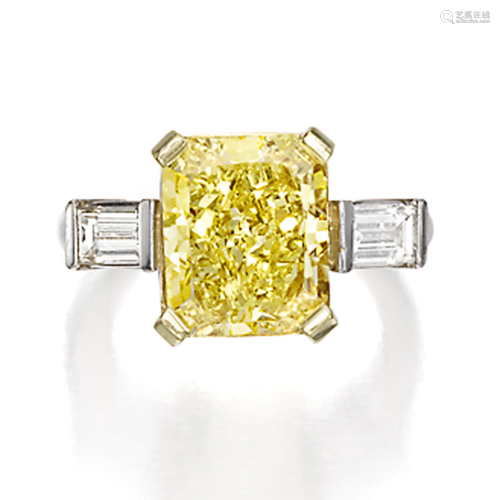 A fancy yellow diamond solitaire,