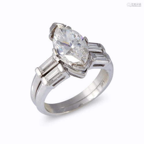 A diamond solitaire with band,