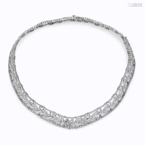 A Belle Époque platinum and diamond ch…