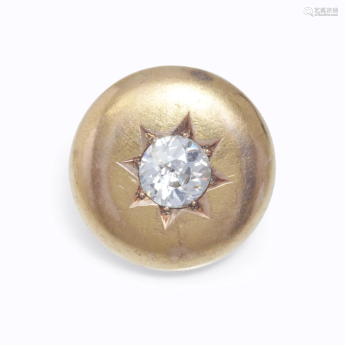 An antique diamond and fourteen karat gold b…