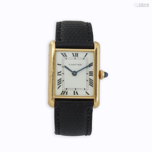 An eighteen karat gold strap wristwatch, C…