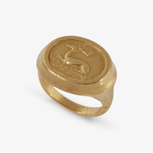 A twenty-two karat gold cameo ring, Helen …