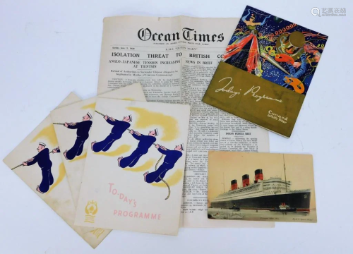 Cunard White Star Liners Queen Mary Ephem…