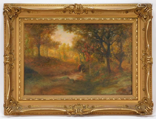 F.L. Schenck Landscape O/C Painting