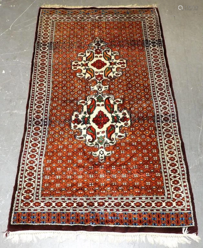 Turkish Oriental Rust Camel Hair Carpet Rug