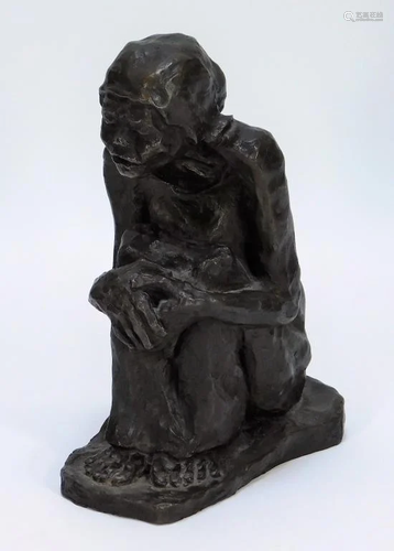 Jose Luis Cuevas Style Woman Bronze Sculp…