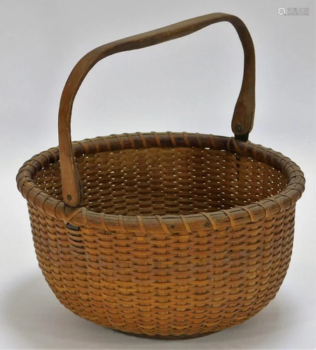 Hand Woven Nantucket Basket with Swi…