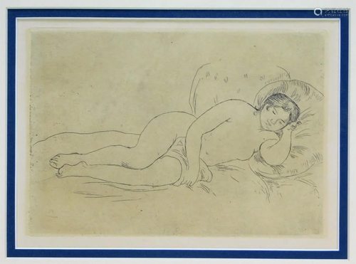 Aft. Pierre Auguste Renoir Reclining Nude Etch…