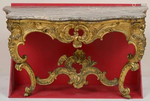 Grande console d'applique de style Louis XV en boi…