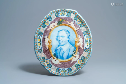 A polychrome Dutch Delft plaque