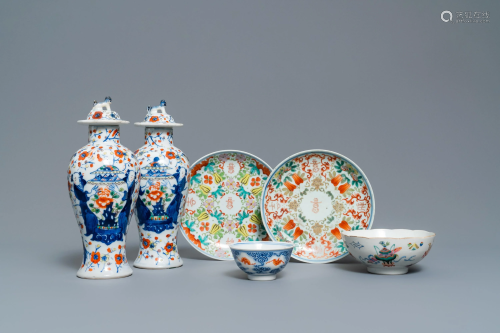 Six various Chinese porcelain wares, 19/20th …