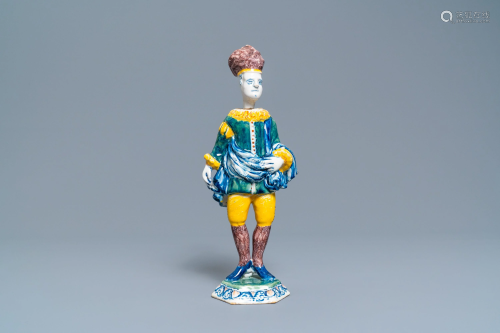 A polychrome Dutch Delft figure of a 'noddin…