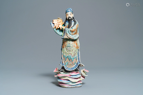 A Chinese famille rose figure of an immorta…