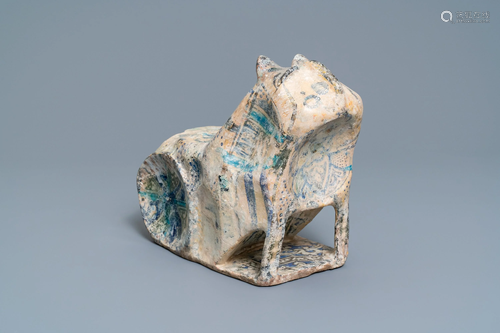 A composite Islamic pottery model of a cat, 2…