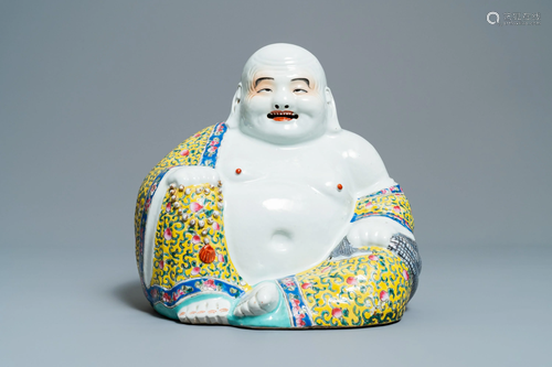 A Chinese famille rose figure of Buddha, im…