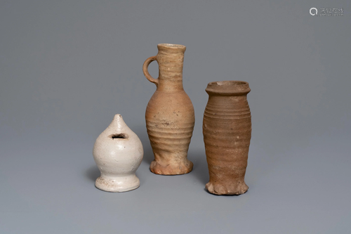 Two early German stoneware jugs and a mo…