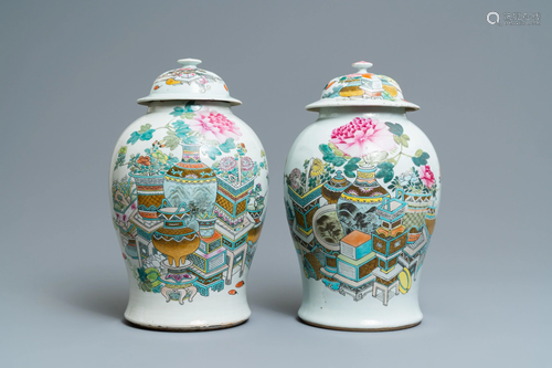 Two Chinese qianjiang cai vases and …