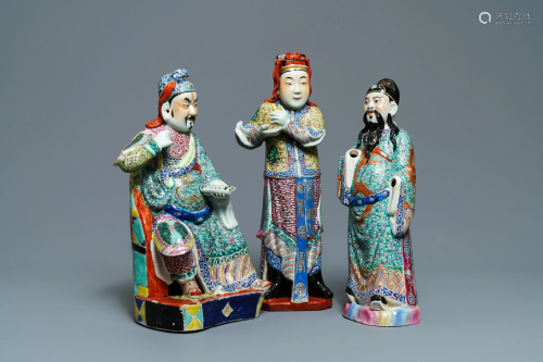 Three various Chinese famille rose figur…
