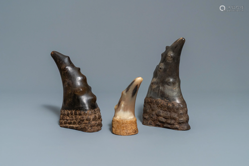 Three Sùng tê giac scholar's objects, Vietnam…