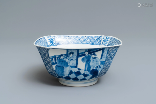 A Chinese blue and white square bowl, Chen…