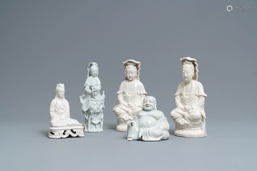 Five Chinese Dehua blanc de Chine figures, 1…