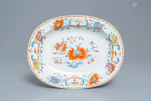 A large oval Chinese famille rose 'Pom…