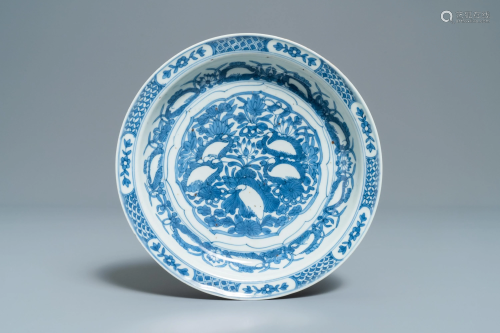 A Chinese blue and white kraak porcelain plat…