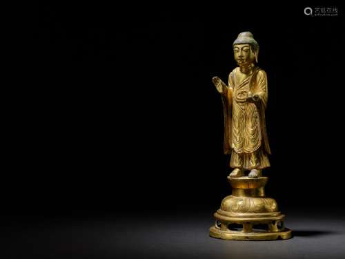 統一新羅 銅鎏金藥師佛像