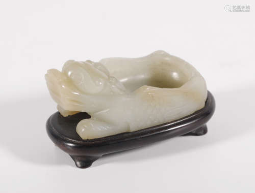 Qing Dynasty - Hetian Jade Ink Holder