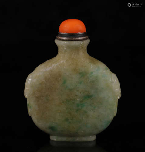 Qing Dynasty - Jadeite Snuff Bottle