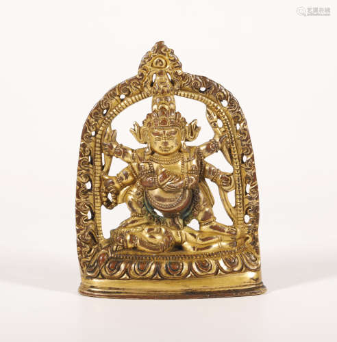 Qing Dynasty - Gilt Buddha Statue