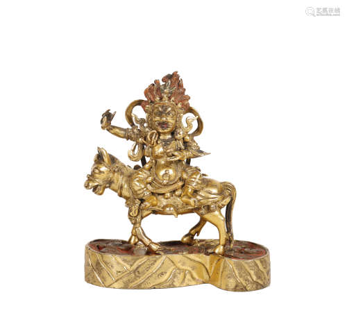 Qing Dynasty - Gilt Buddha Statue