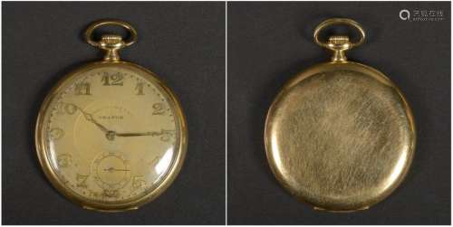 Gusset chronometer watch in 18 carat yellow gold b…