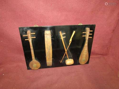 Group Old or Antique Japanese or Korean Musical Instruments Miniature