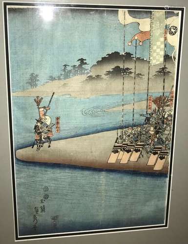 Sadahide Japanese Woodblock Original Print 1847-1852