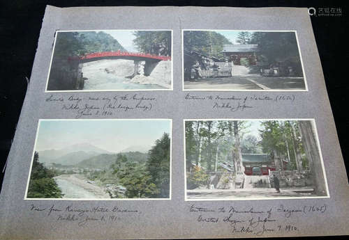 8x 1910 COLOR PHOTOGRAPHS JAPAN, NIKKO w. SHINTO SHRINE  P278