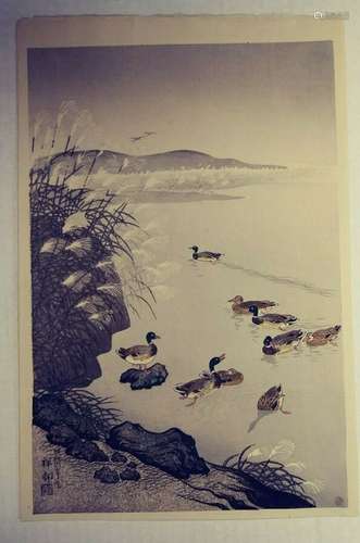 JAPANESE WOODBLOCK PRINT SHOSON(KOSON) OHARA