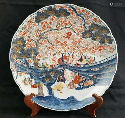 Rare Japanese Imari Charger Late Edo Early Meiji 19th Century 16